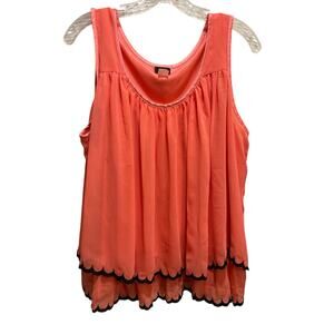 H & M Layered  Baby Doll Sleeveless Top Women's Size 14